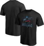 Outerstuff MLB Kids Youth 8-20 Outfield Primary Logo Performance T-Shirt (US, Numeric, 14, 16, Regular, Miami Marlins - Jet Black)