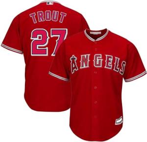 Outerstuff Mike Trout Los Angeles Angels MLB Kids 4-7 Alternate Player Jersey (Size: 5-6, Red)