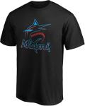 Outerstuff MLB Kids Youth 8-20 Outfield Primary Logo Performance T-Shirt (US, Numeric, 14, 16, Regular, Miami Marlins - Jet Black)