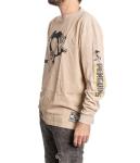 Calhoun NHL Surf & Skate Men's Acid Wash Distressed Logo Long Sleeve Vintage Style Shirt (Pittsburgh Penguins, XX-Large)