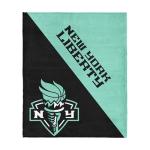 Northwest WNBA New York Liberty Halftone Silk Touch Throw Blanket, 46 x 60 in, Ultra Soft Plush Polyester, Lightweight Warm Decorative Couch Bed Basketball Fan Gift