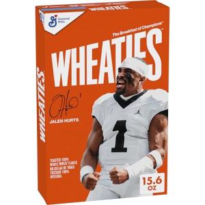 Wheaties Cereal, Breakfast of Champions, Jalen Hurts Cereal Box, 100% Whole Wheat Flakes, 15.6 oz