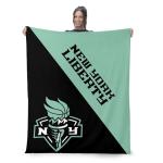 Northwest WNBA New York Liberty Halftone Silk Touch Throw Blanket, 46 x 60 in, Ultra Soft Plush Polyester, Lightweight Warm Decorative Couch Bed Basketball Fan Gift