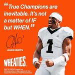 Wheaties Cereal, Breakfast of Champions, Jalen Hurts Cereal Box, 100% Whole Wheat Flakes, 15.6 oz