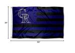 Colorado Rockies Stars and Stripes Nation 3x5 Flag