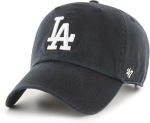 47 MLB Unisex-Adult Alternate Color Clean Up Adjustable Hat Cap - One Size (US, Alpha, One Size, Los Angeles Dodgers Black White)