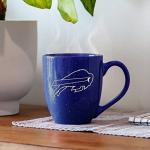 Rico Industries NFL Football Buffalo Bills Primary 16 oz Team Color Laser Engraved Ceramic Coffee Mug