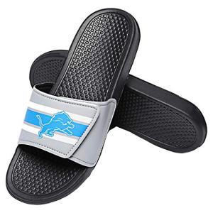 FOCO Detroit Lions NFL Mens Stripe Mens Legacy Sport Slide - L