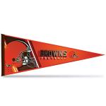 Rico Industries NFL Football Cleveland Browns Primary 12" x 30" Felt Wall Décor Pennant - Great for Home/Bed Room/Man Cave Décor