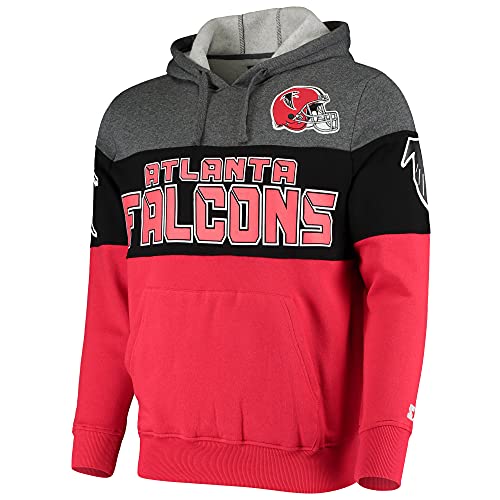 Atlanta Falcons Gray/Black Throwback Pullover Hoodie