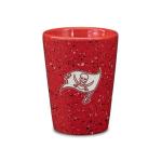 Rico Industries NFL Football Tampa Bay Buccaneers 2oz Ceramic Shot Glass for Fans, Laser Engraved In Team Color Single Shot Glass