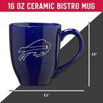 Rico Industries NFL Football Buffalo Bills Primary 16 oz Team Color Laser Engraved Ceramic Coffee Mug