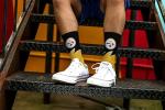 For Bare Feet NFL PITTSBURGH STEELERS Black Wave Crew Sock Team Color LARGE