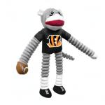 Littlearth NFL Cincinnati Bengals Sock Monkey Pet Toy, Team Color, One Size
