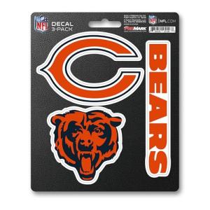 Fanmats NFL Chicago Bears Team Decal, 3-Pack , Orange