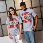 Junk Food NFL - San Francisco 49ers - Team Helmet - Officially Licensed Adult Short Sleeve Fan Tee for Men and Women