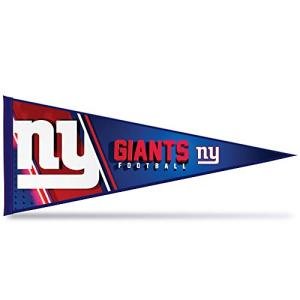 Rico Industries NFL Football New York Giants Primary 12" x 30" Felt Wall Décor Pennant - Great for Home/Bed Room/Man Cave Décor