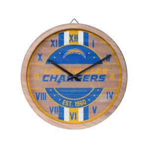 FOCO Los Angeles Chargers NFL Barrel Wall Clock