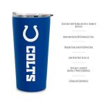 Rico Industries NFL Football Indianapolis Colts 18oz Soft Touch, Easy Grip Tumbler