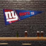 Rico Industries NFL Football New York Giants Primary 12" x 30" Felt Wall Décor Pennant - Great for Home/Bed Room/Man Cave Décor