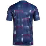 Adidas Atlanta United F.C. Men's Americana Pre-Match Short Sleeve Soccer Jersey, Navy/White/Red Medium