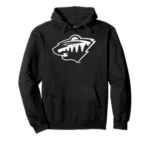 Minnesota Wild Two Tone Black NHL Officially Licensed Pullover Hoodie
