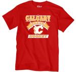 Calgary Flames NHL Officially Licensed T-Shirt Retro 90's Hockey Team Color, Large