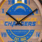 FOCO Los Angeles Chargers NFL Barrel Wall Clock