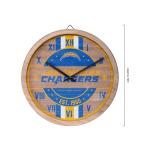 FOCO Los Angeles Chargers NFL Barrel Wall Clock