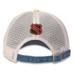 AMERICAN NEEDLE Hanover Officially Licensed NHL Hockey Team Mesh Hat, Nashville Predators, Ivory/Navy/Gold (43352A-NAP)