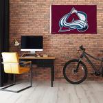 Rico Industries NHL Colorado Avalanche 3-Foot by 5-Foot Single Sided Banner Flag with Grommets
