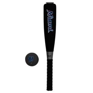 Franklin Sports Miami Marlins Foam Bat & Ball Set - 21" Soft Jumbo Team Baseball Bat and Ball Team Logo - MLB Official Licensed Product