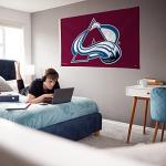 Rico Industries NHL Colorado Avalanche 3-Foot by 5-Foot Single Sided Banner Flag with Grommets