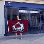 Rico Industries NHL Colorado Avalanche 3-Foot by 5-Foot Single Sided Banner Flag with Grommets