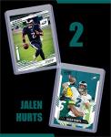 Jalen Hurts Football Cards Assorted (5) Bundle - Philadelphia Eagles Trading Cards