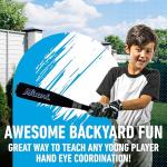 Franklin Sports Miami Marlins Foam Bat & Ball Set - 21" Soft Jumbo Team Baseball Bat and Ball Team Logo - MLB Official Licensed Product