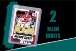 Jalen Hurts Football Cards Assorted (5) Bundle - Philadelphia Eagles Trading Cards