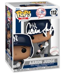 Aaron Judge #112 Facsimile Signed Reprint Laser Autographed Funko POP! Baseball MLB: New York Yankees Figurine with Protector Case