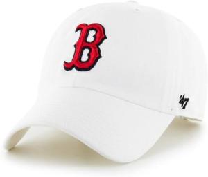 47 MLB Unisex-Adult Clean Up Adjustable Hat Cap One Size Fits All (Boston Red Sox White Red)