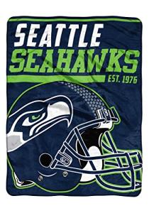 Northwest NFL Seattle Seahawks Unisex-Adult Micro Raschel Throw Blanket, 46" x 60", 40-Yard Dash