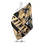 Northwest The Company NFL New Orleans Saints Deep Slant Super Plush Raschel Throw Blanket, 46" x 60" , Team Colors