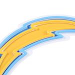 FOCO Los Angeles Chargers NFL Team Logo LED Neon Light Up Sign