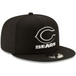 New Era NFL 9FIFTY Black White Adjustable Snapback Hat Cap One Size Fits All = Chicago Bears - Black