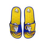 FOCO Los Angeles Rams NFL Mens Colorblock Big Logo Gel Slide - L