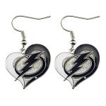 NHL Tampa Bay Lightning Swirl Heart Earrings