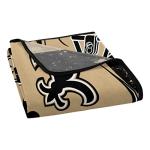 Northwest The Company NFL New Orleans Saints Deep Slant Super Plush Raschel Throw Blanket, 46" x 60" , Team Colors