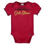 NFL Arizona Cardinals 3 Pack Short Sleeve Bodysuit, red/White/Pink Arizona Cardinals, 3-6 Months