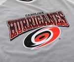 Calhoun NHL Surf & Skate Mens Retro Style Reverse Terry Contrast Trim Short Sleeve T-Shirt - The Coastal Collection (Carolina Hurricanes, Large)