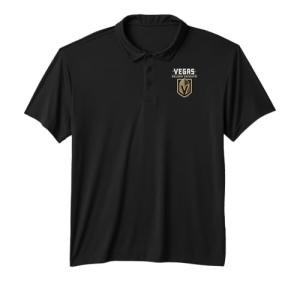 Vegas Golden Knights Power Play Black Officially Licensed Performance Polo Shirt