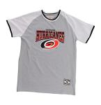 Calhoun NHL Surf & Skate Mens Retro Style Reverse Terry Contrast Trim Short Sleeve T-Shirt - The Coastal Collection (Carolina Hurricanes, Large)